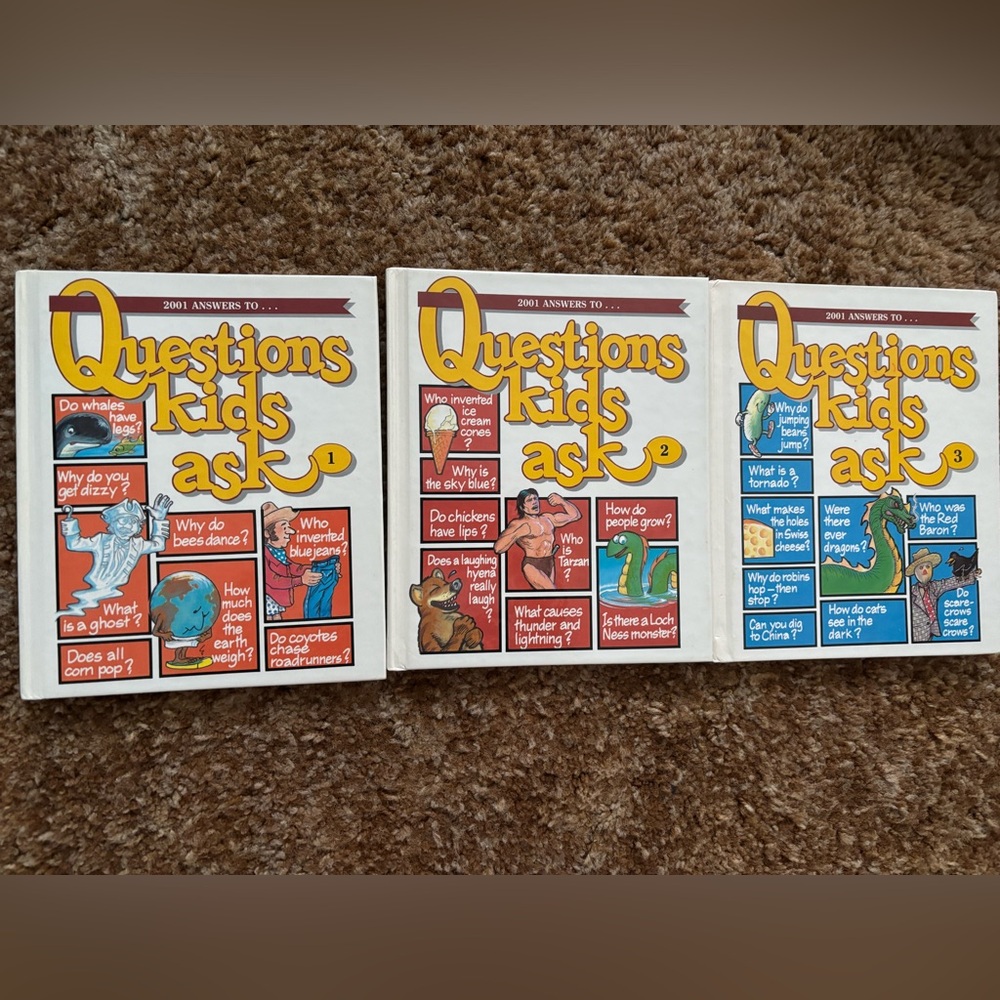 Questions Kids Ask Book Set - 3 used hardcover books